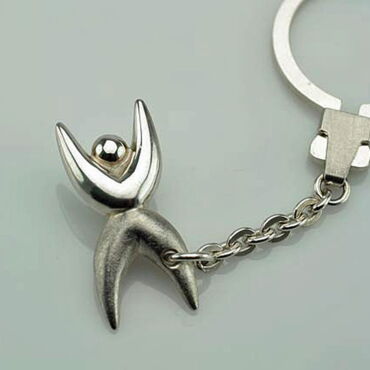 Schlüsselfreund "Happy Man" aus 935er Silber mit hochwertiger Mechanik